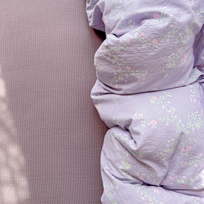 91家纺网 家纺一手货源 找家纺 优选良品 2026新款加厚云感棉双层纱四件套小碎花被套床单床笠款学生三件套新款直播爆款 恋如青柠香