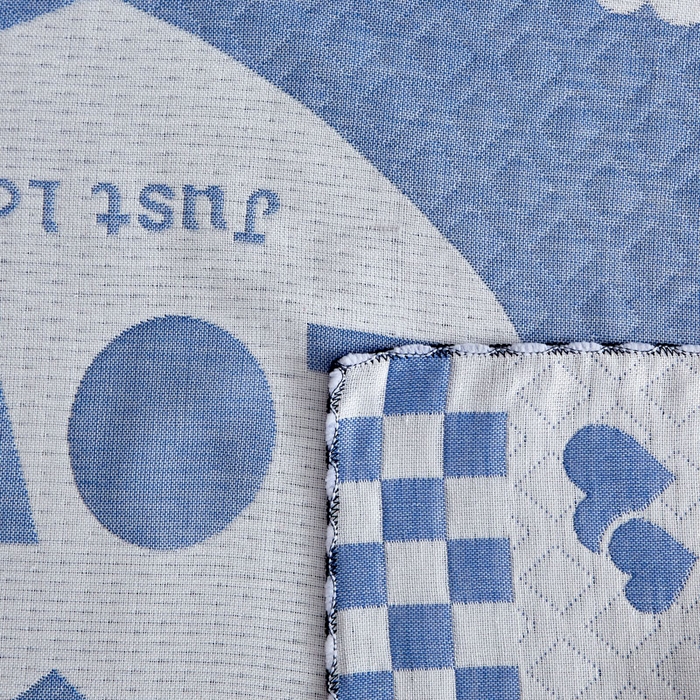 91家纺网 家纺一手货源 找家纺 朴尔家纺-毛巾被 2026新款AB版蜂窝提花锁边立体枕巾 只因爱情-蓝