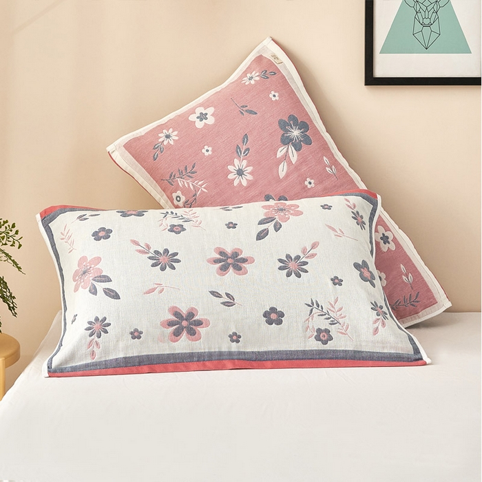 91家纺网 家纺一手货源 找家纺 （总）朴尔家纺-毛巾被 2026新款全棉纯棉四层纱布休闲枕巾单枕巾枕巾单件