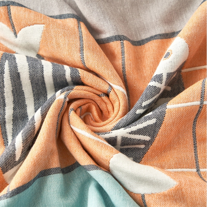 91家纺网 家纺一手货源 找家纺 朴尔家纺-毛巾被 2026新款全棉纯棉四层纱布休闲枕巾单枕巾枕巾单件 BBQ-黄