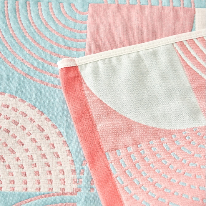 91家纺网 家纺一手货源 找家纺 朴尔家纺-毛巾被 2026新款全棉纯棉四层纱布休闲枕巾单枕巾枕巾单件 潮流风尚-粉