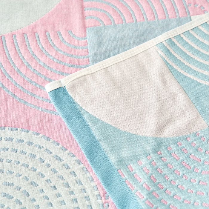 91家纺网 家纺一手货源 找家纺 朴尔家纺-毛巾被 2026新款全棉纯棉四层纱布休闲枕巾单枕巾枕巾单件 潮流风尚-蓝