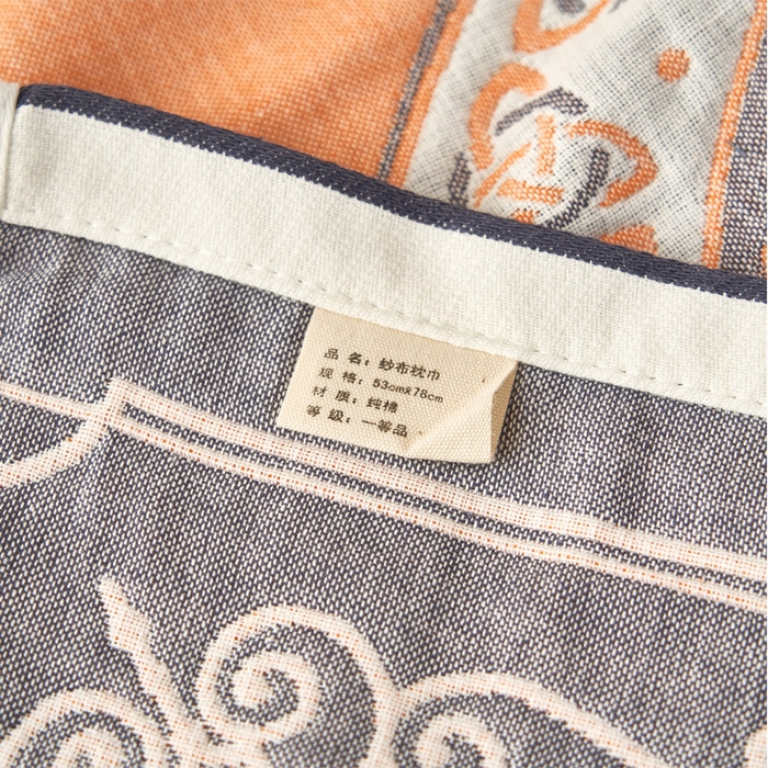 91家纺网 家纺一手货源 找家纺 朴尔家纺-毛巾被 2026新款全棉纯棉四层纱布休闲枕巾单枕巾枕巾单件 蒂凡尼-黄