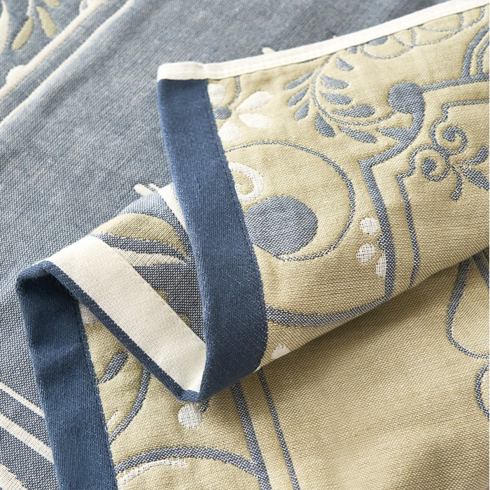 91家纺网 家纺一手货源 找家纺 朴尔家纺-毛巾被 2026新款全棉纯棉四层纱布休闲枕巾单枕巾枕巾单件 摩登时代-绿