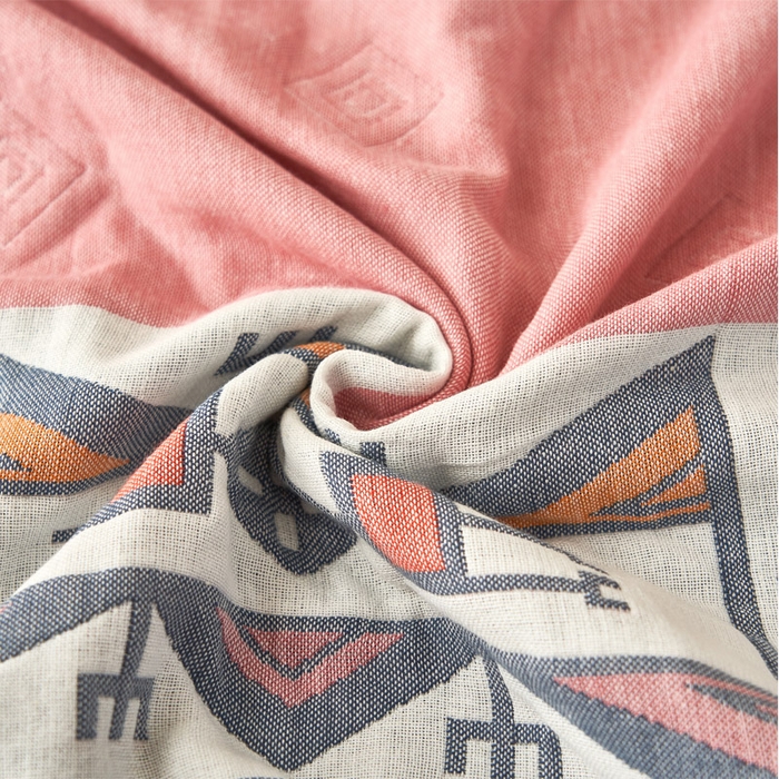 91家纺网 家纺一手货源 找家纺 朴尔家纺-毛巾被 2026新款全棉纯棉四层纱布休闲枕巾单枕巾枕巾单件 欧典风情-红