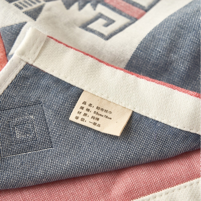 91家纺网 家纺一手货源 找家纺 朴尔家纺-毛巾被 2026新款全棉纯棉四层纱布休闲枕巾单枕巾枕巾单件 欧典风情-红