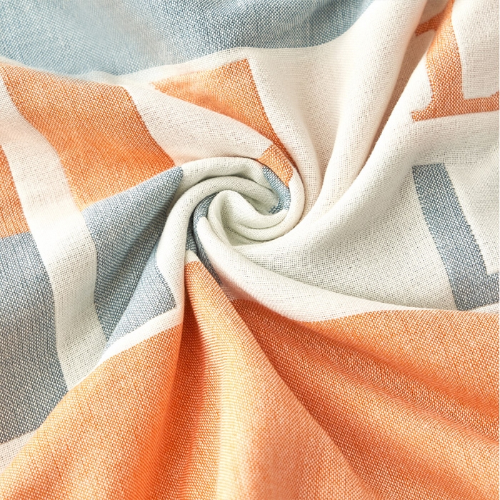 91家纺网 家纺一手货源 找家纺 朴尔家纺-毛巾被 2026新款全棉纯棉四层纱布休闲枕巾单枕巾枕巾单件 热爱生活-黄