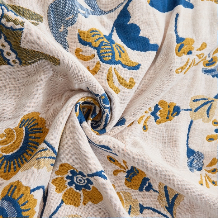 91家纺网 家纺一手货源 找家纺 朴尔家纺-毛巾被 2026新款全棉纯棉多彩四层纱布枕巾单枕巾枕巾单件 花园马-驼