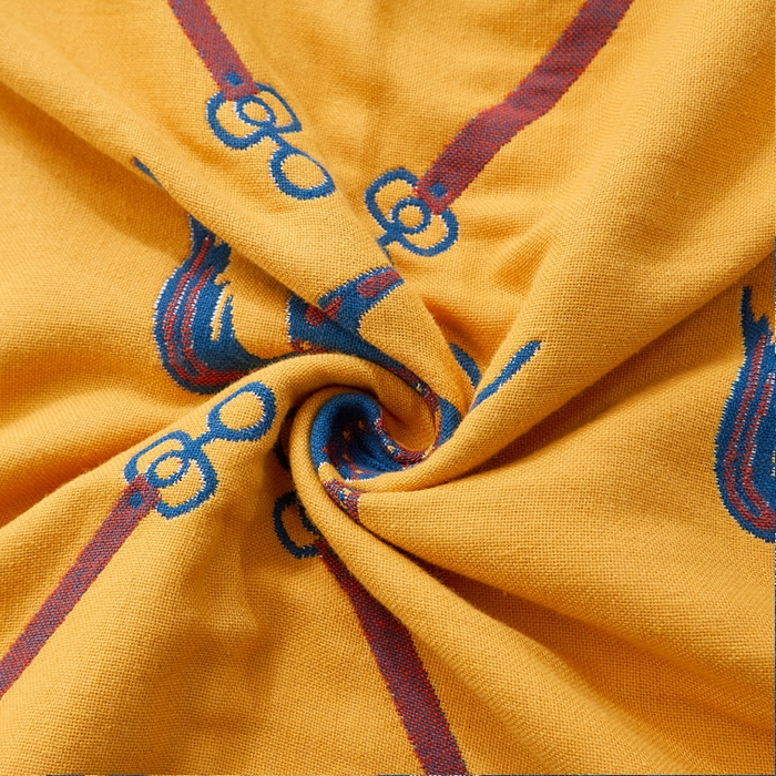 91家纺网 家纺一手货源 找家纺 朴尔家纺-毛巾被 2026新款全棉纯棉多彩四层纱布枕巾单枕巾枕巾单件 皇冠马-黄