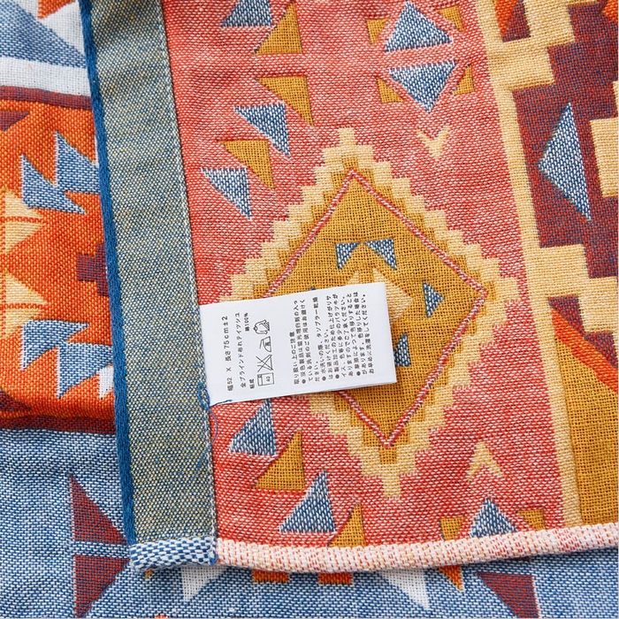 91家纺网 家纺一手货源 找家纺 朴尔家纺-毛巾被 2026新款全棉纯棉多彩四层纱布枕巾单枕巾枕巾单件 几何幻想