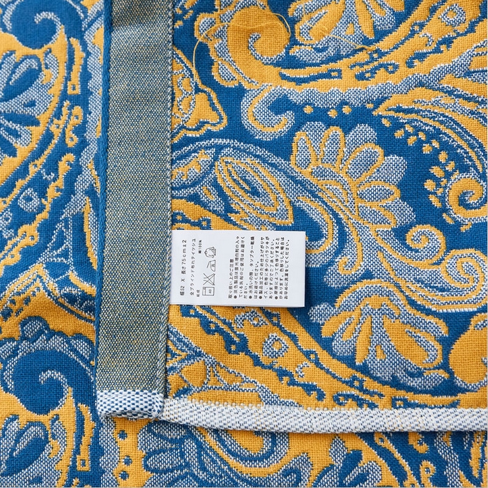 91家纺网 家纺一手货源 找家纺 朴尔家纺-毛巾被 2026新款全棉纯棉多彩四层纱布枕巾单枕巾枕巾单件 孔雀翎-蓝