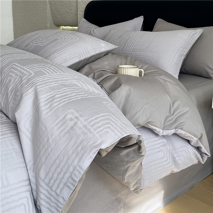 91家纺网 家纺一手货源 找家纺 （总）琪格格纺织 2026新款60s精梳全棉纯棉厚织贡缎提花四件套 A类全棉立体浮雕床品