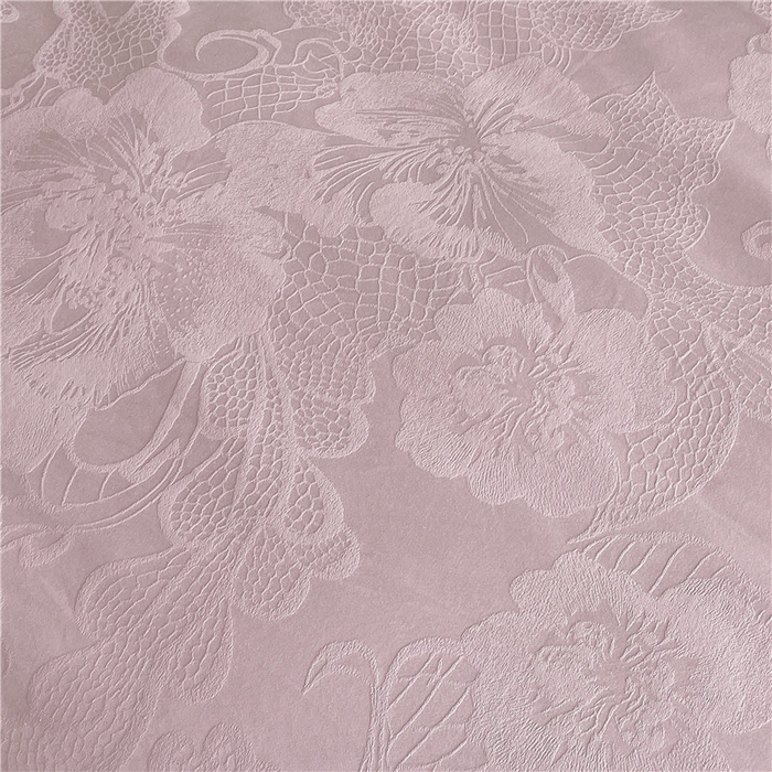 91家纺网 家纺一手货源 找家纺 琪格格纺织 2026新款60s精梳全棉纯棉厚织贡缎提花四件套 A类全棉立体浮雕床品 虞美人-嫣紫