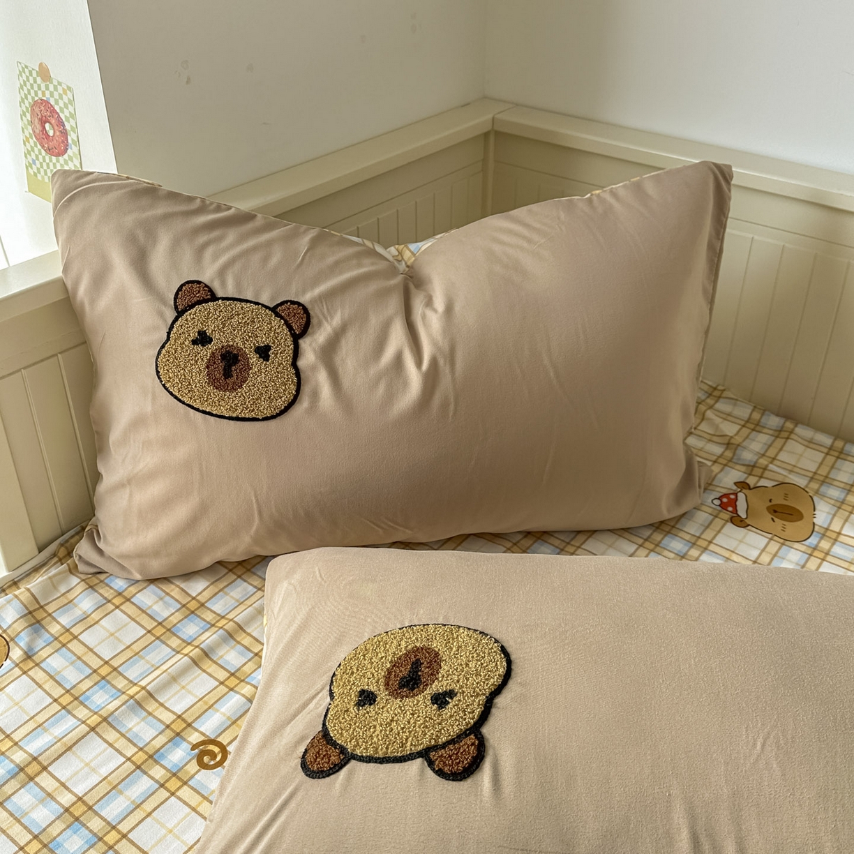 91家纺网 家纺一手货源 找家纺 易辰美 2026春夏新款超柔水洗棉四件套 蛋糕卡皮