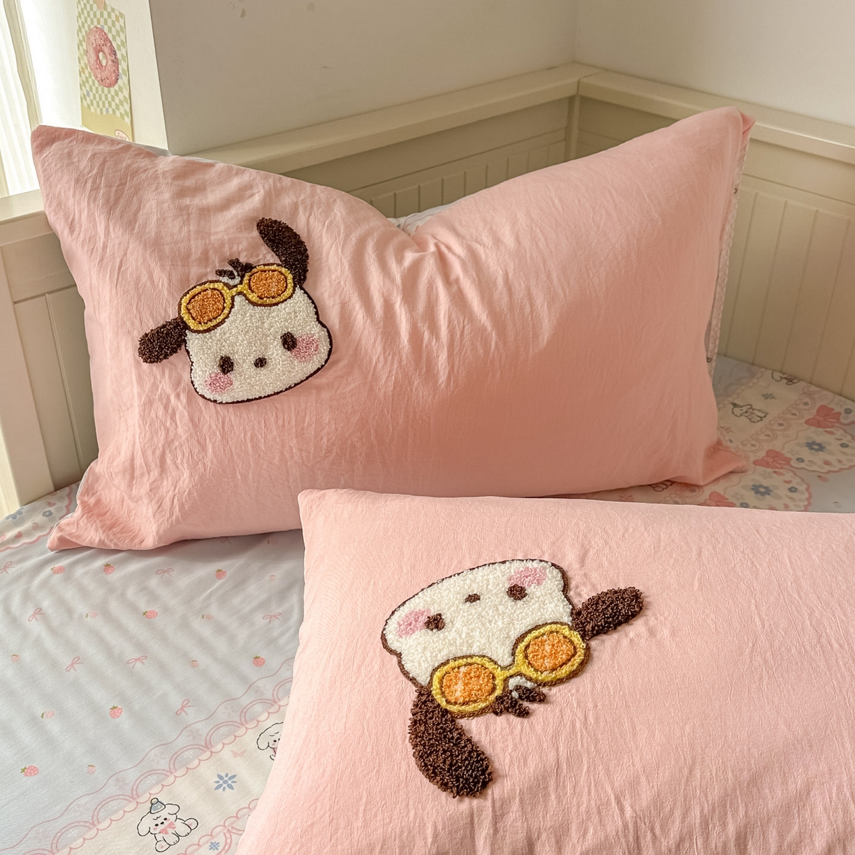 91家纺网 家纺一手货源 找家纺 易辰美 2026春夏新款超柔水洗棉四件套 帕恰狗