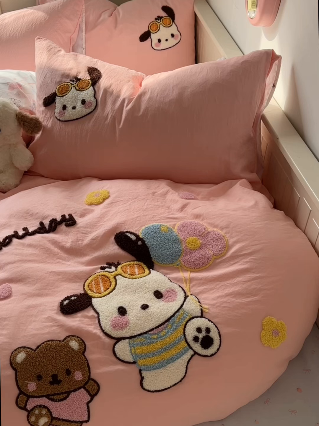 91家纺网 家纺一手货源 找家纺 易辰美 2026春夏新款超柔水洗棉四件套 帕恰狗