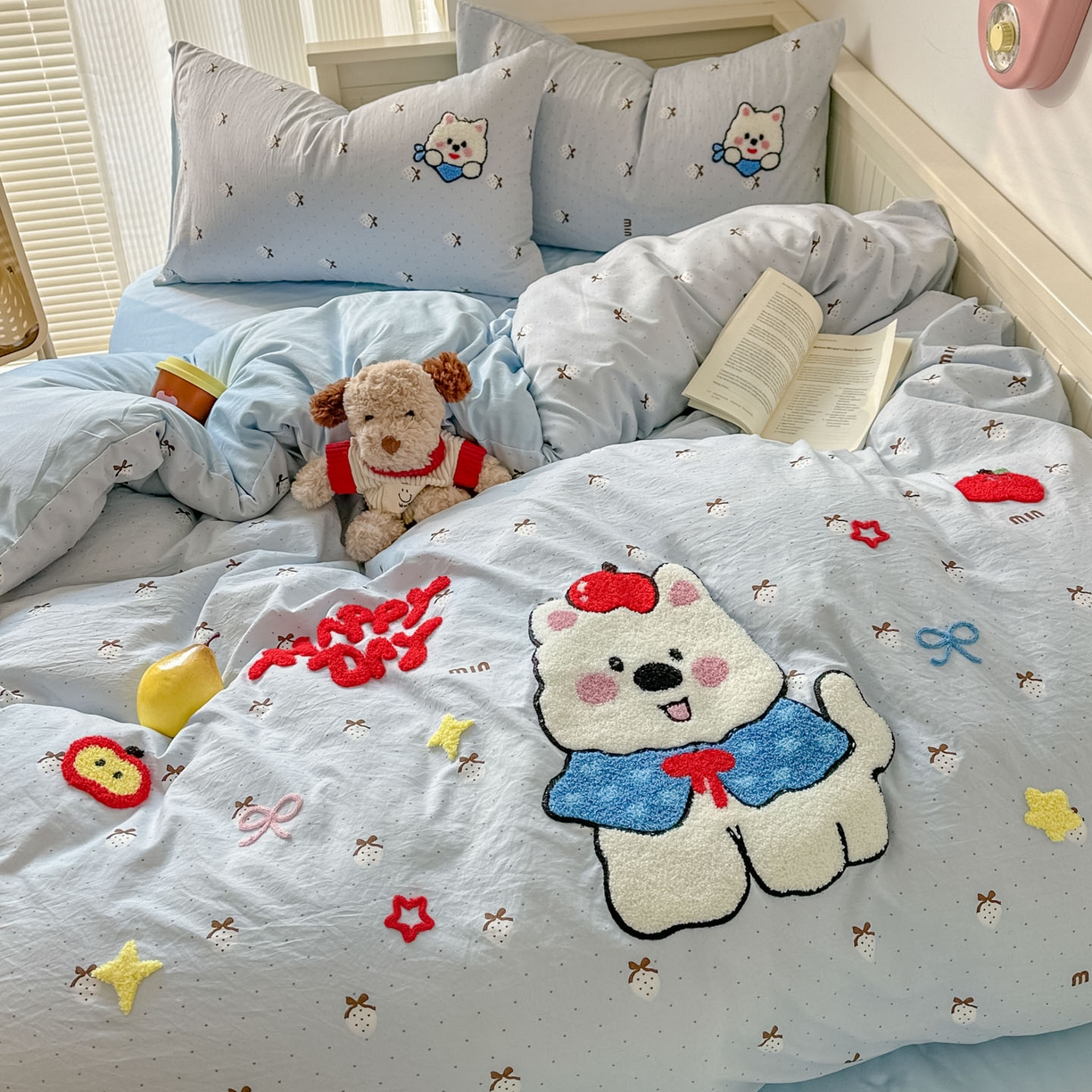 91家纺网 家纺一手货源 找家纺 易辰美 2026春夏新款超柔水洗棉四件套 西高地