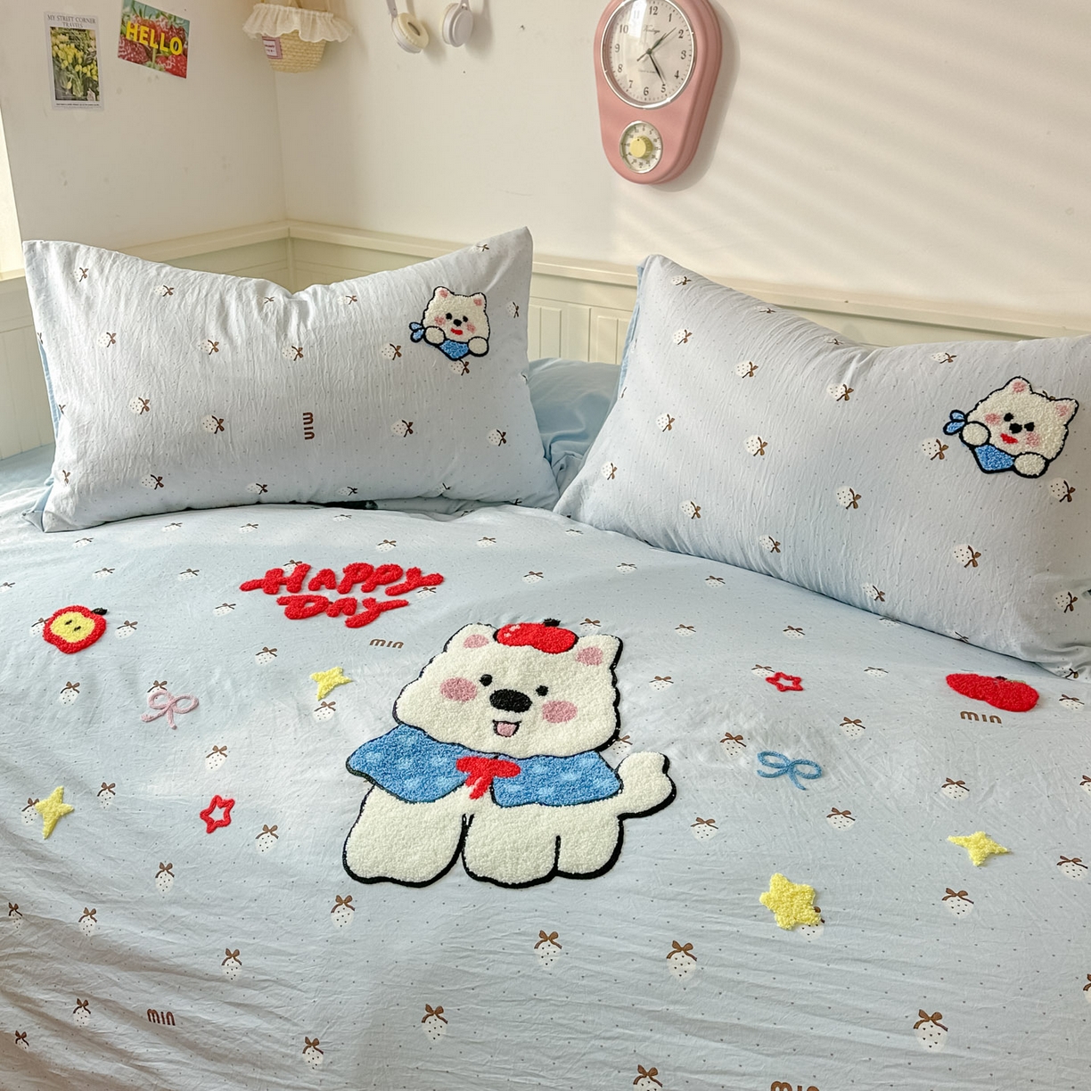 91家纺网 家纺一手货源 找家纺 易辰美 2026春夏新款超柔水洗棉四件套 西高地