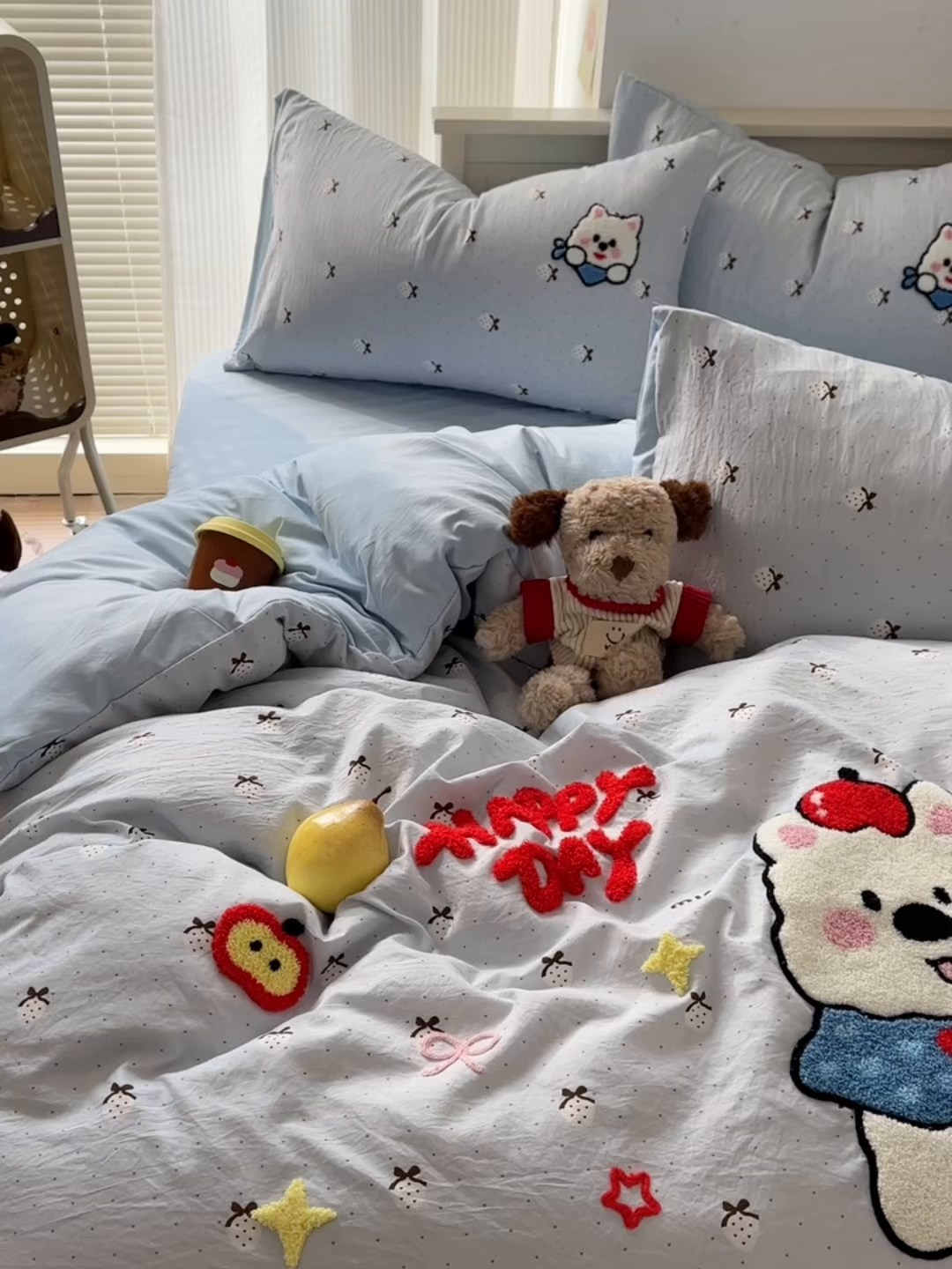 91家纺网 家纺一手货源 找家纺 易辰美 2026春夏新款超柔水洗棉四件套 西高地