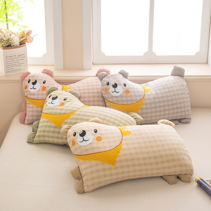 91家纺网 家纺一手货源 找家纺 梦莱家纺 2026新款围巾熊棉麻荞麦枕枕头枕芯 组合图仅做展示不可下单