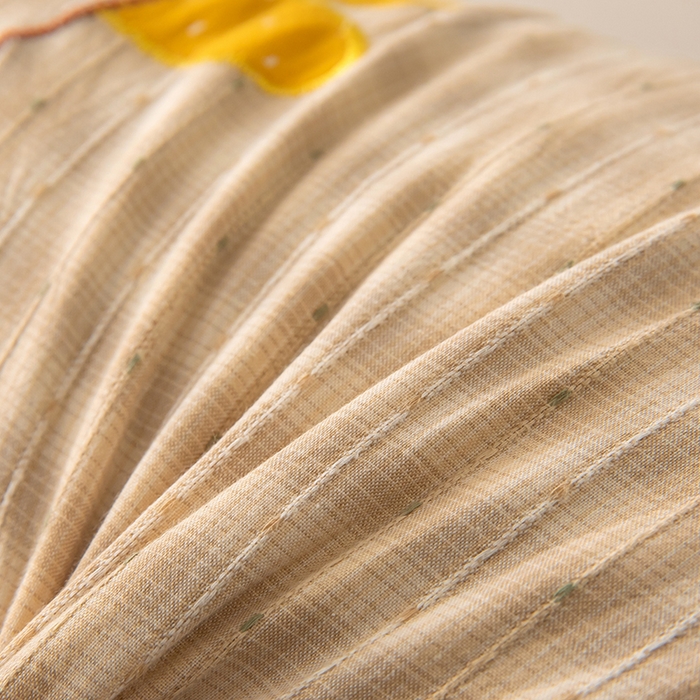 91家纺网 家纺一手货源 找家纺 梦莱家纺 2026新款围巾熊棉麻荞麦枕枕头枕芯 围巾熊-黄