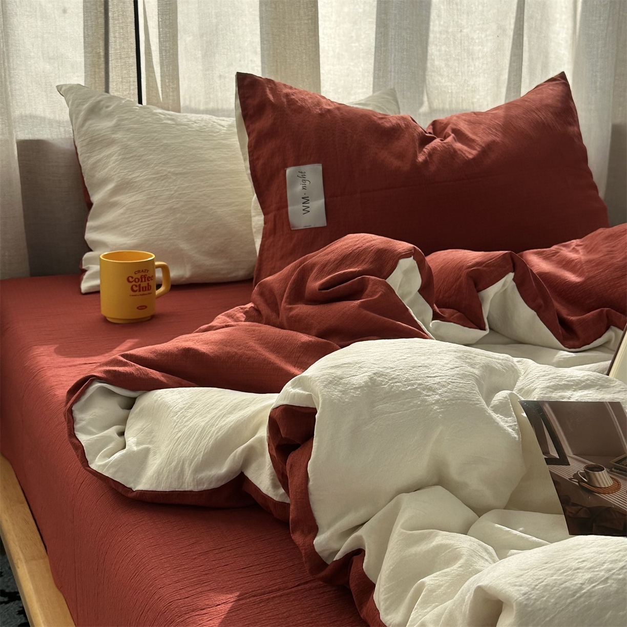 91家纺网 家纺一手货源 找家纺 （总）拾一 2026新款甜美波点系列双拼色四件套