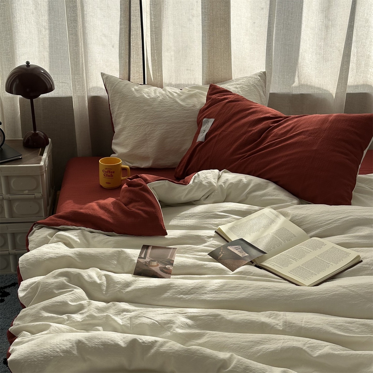 91家纺网 家纺一手货源 找家纺 （总）拾一 2026新款甜美波点系列双拼色四件套