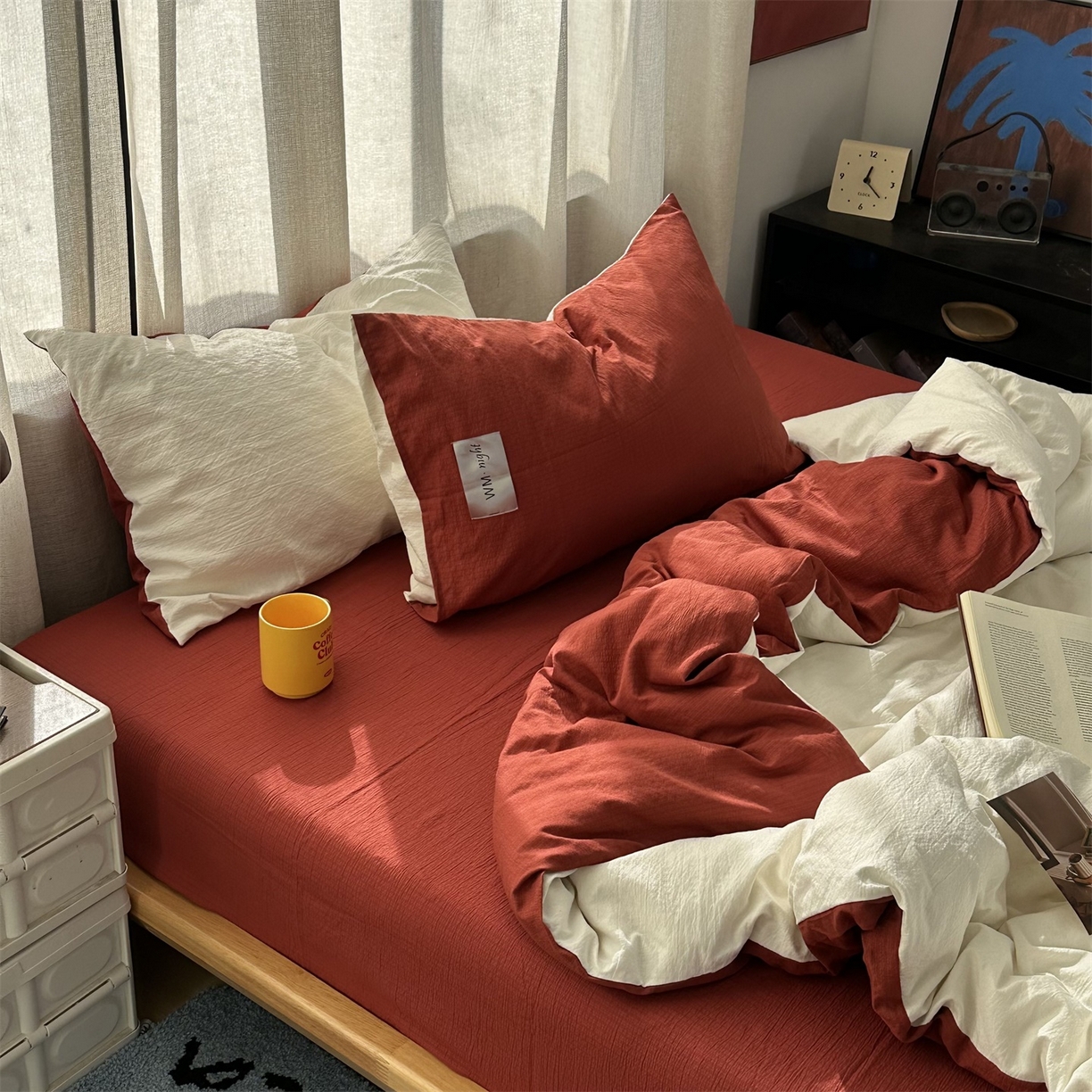 91家纺网 家纺一手货源 找家纺 （总）拾一 2026新款甜美波点系列双拼色四件套