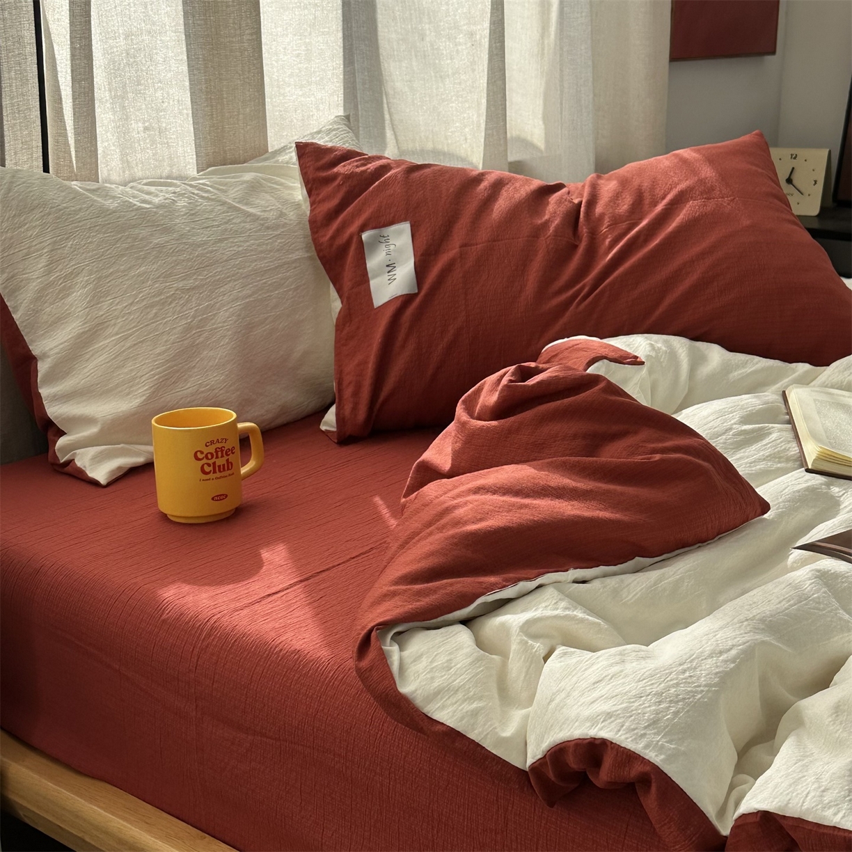 91家纺网 家纺一手货源 找家纺 （总）拾一 2026新款甜美波点系列双拼色四件套