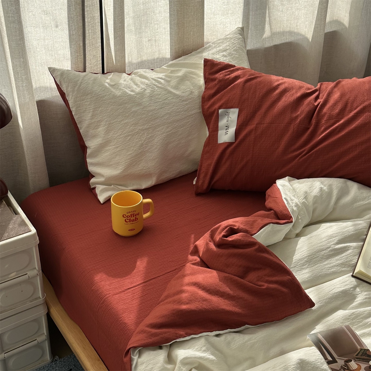 91家纺网 家纺一手货源 找家纺 （总）拾一 2026新款甜美波点系列双拼色四件套