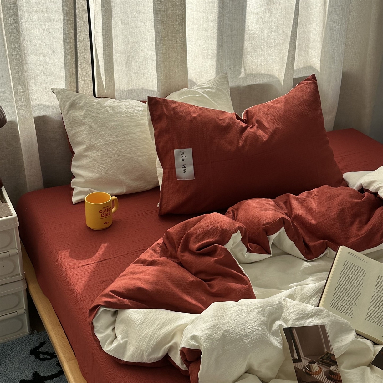 91家纺网 家纺一手货源 找家纺 （总）拾一 2026新款甜美波点系列双拼色四件套