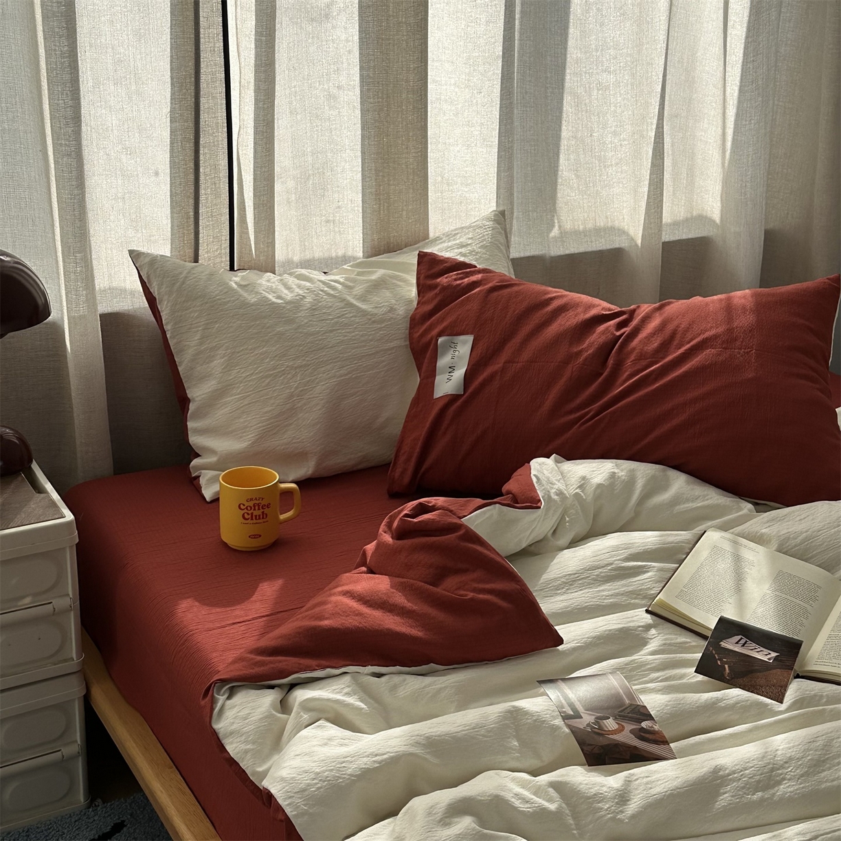 91家纺网 家纺一手货源 找家纺 （总）拾一 2026新款甜美波点系列双拼色四件套