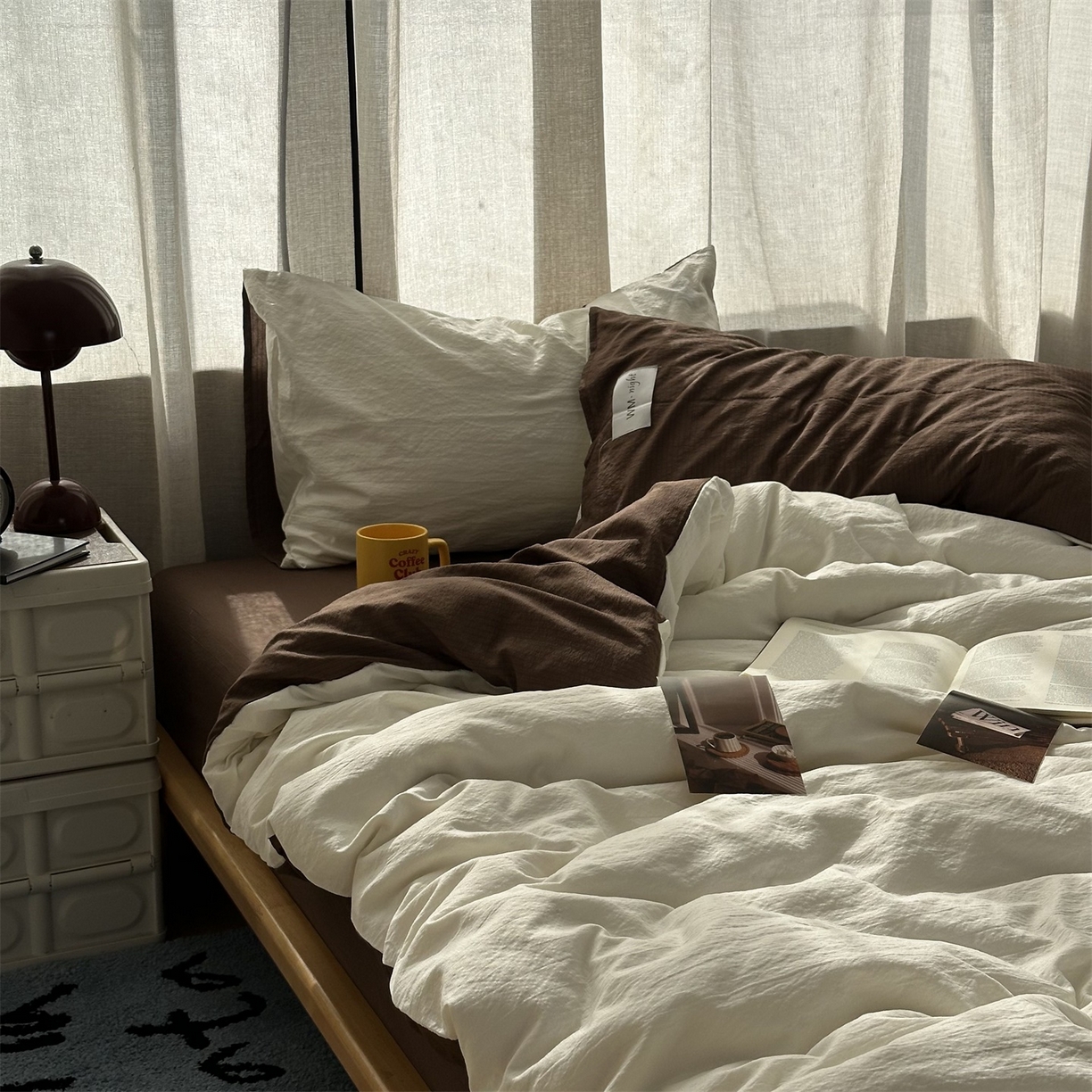 91家纺网 家纺一手货源 找家纺 （总）拾一 2026新款甜美波点系列双拼色四件套