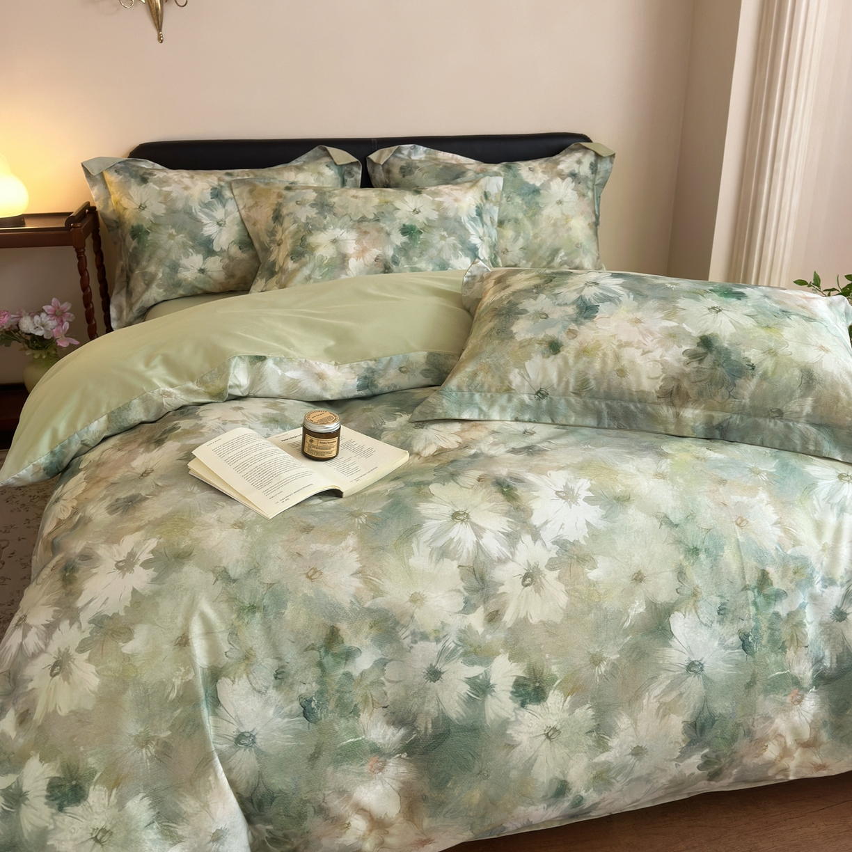 91家纺网 家纺一手货源 找家纺 （总）优彩 2026新款长绒棉数码印花精梳全棉纯棉四件套