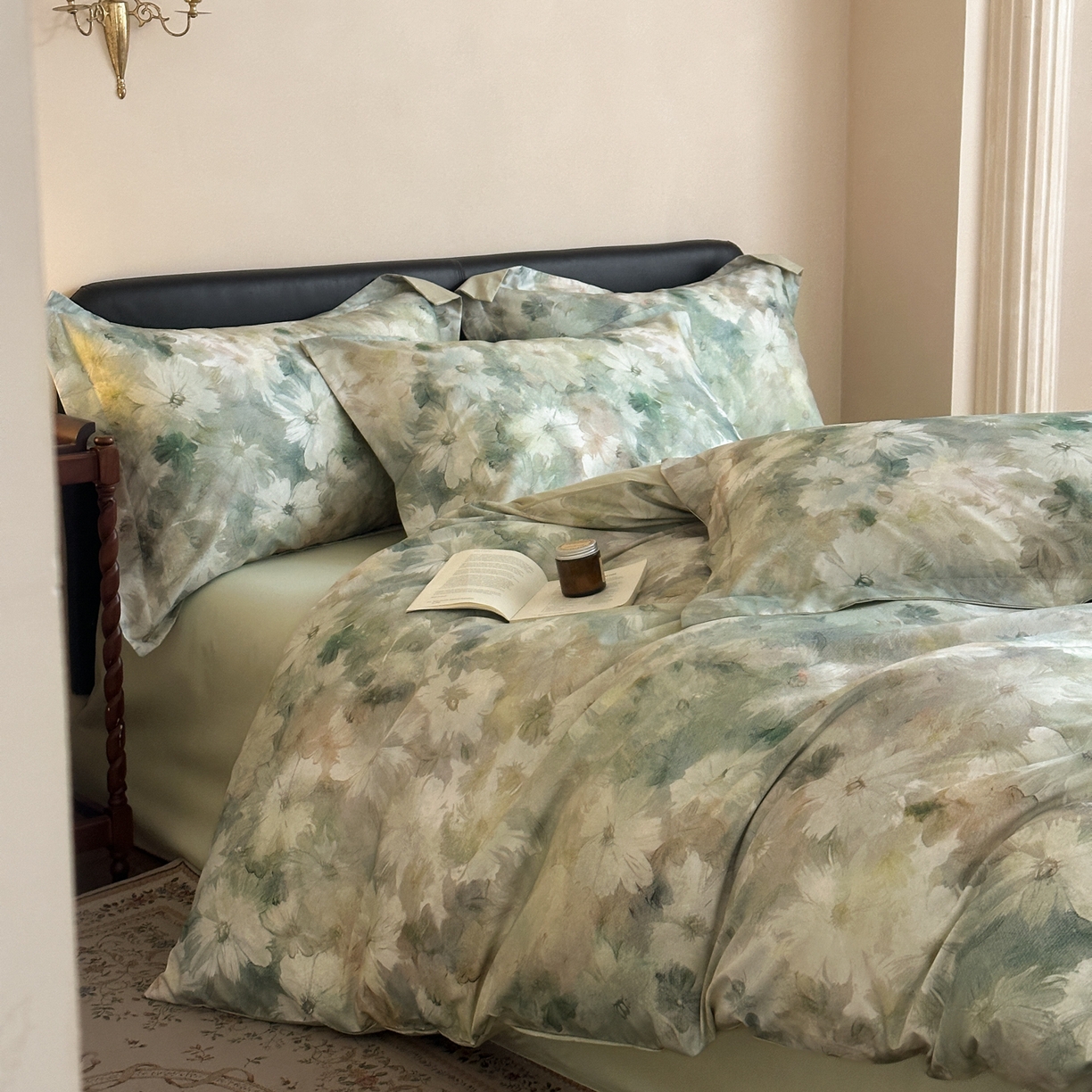 91家纺网 家纺一手货源 找家纺 （总）优彩 2026新款长绒棉数码印花精梳全棉纯棉四件套