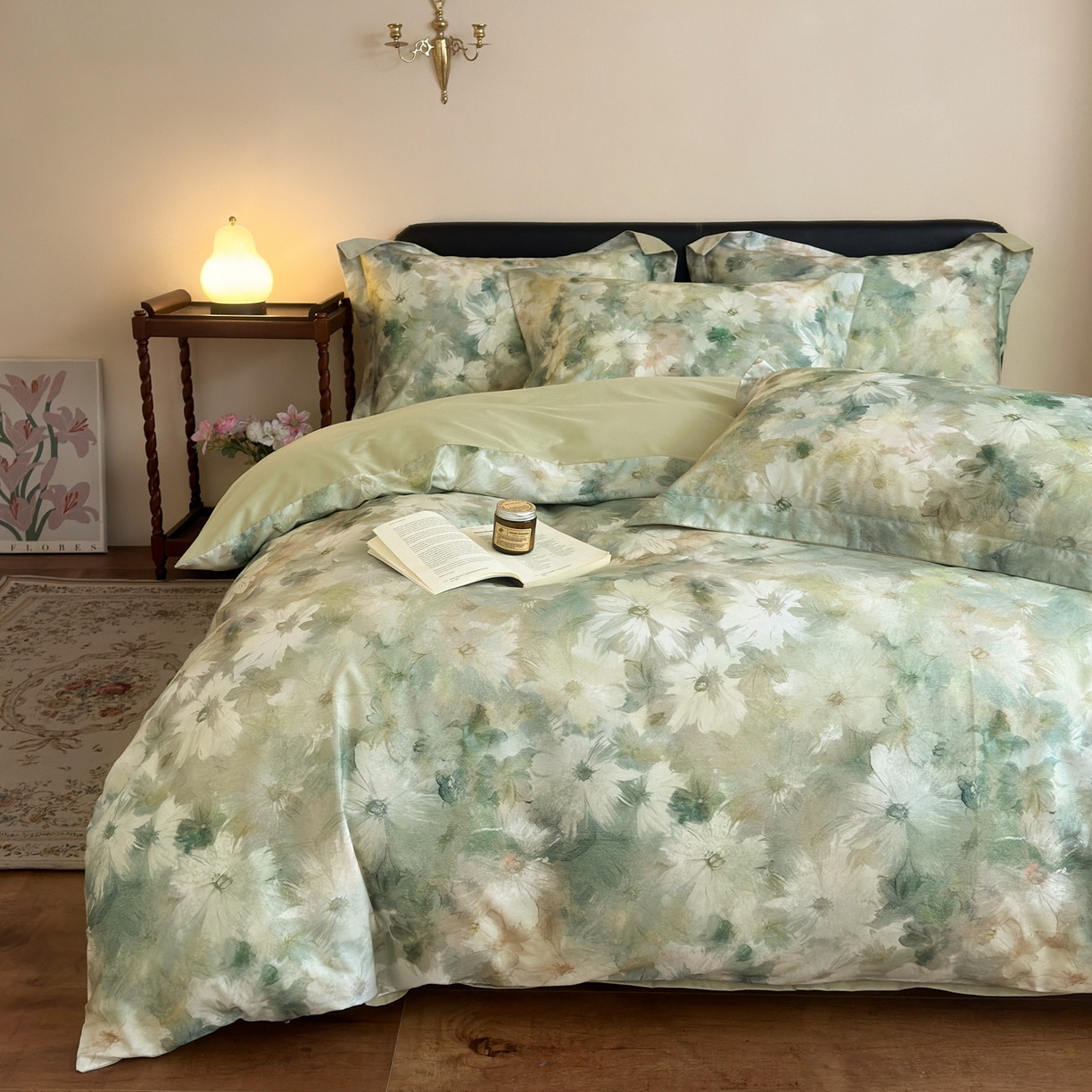 91家纺网 家纺一手货源 找家纺 （总）优彩 2026新款长绒棉数码印花精梳全棉纯棉四件套