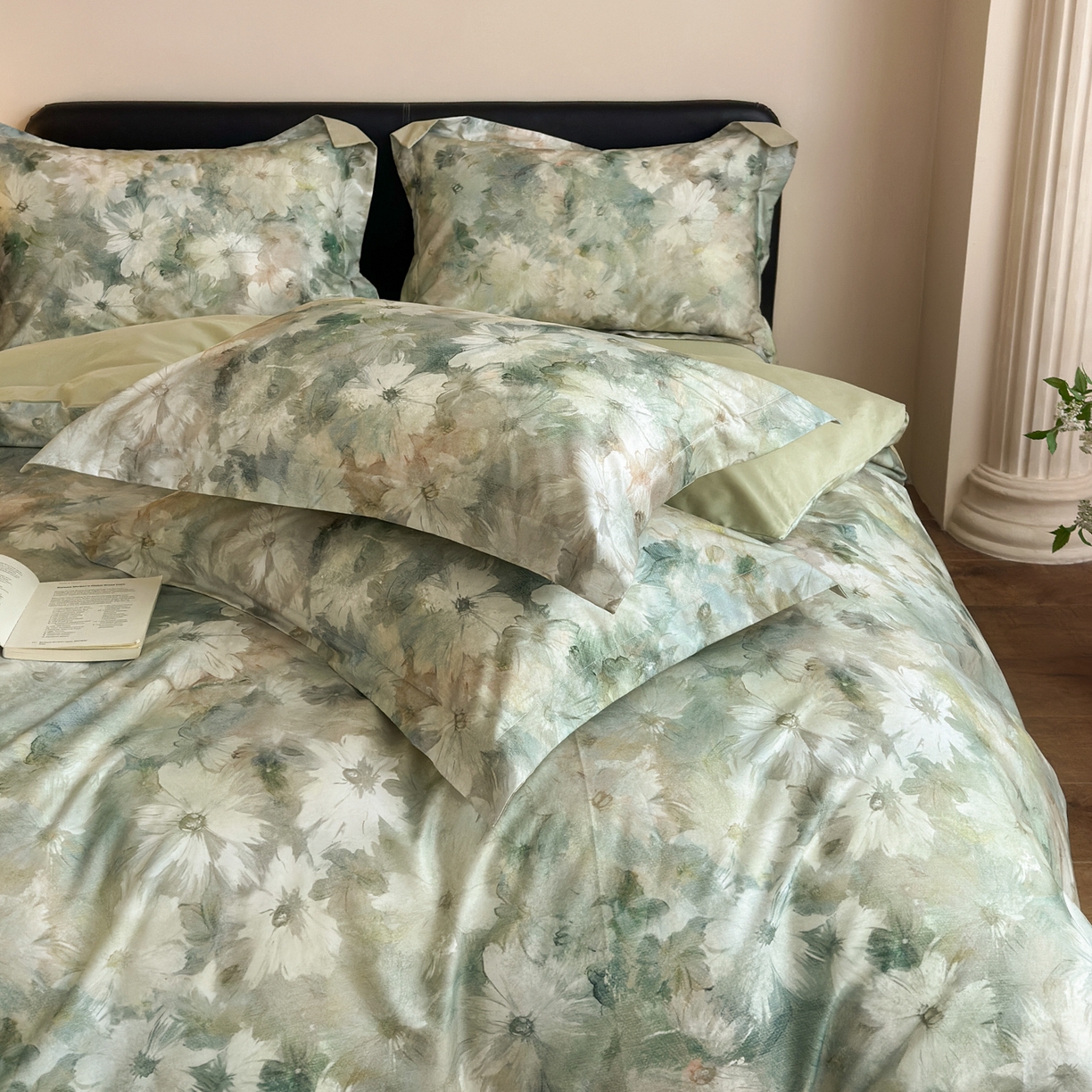 91家纺网 家纺一手货源 找家纺 （总）优彩 2026新款长绒棉数码印花精梳全棉纯棉四件套