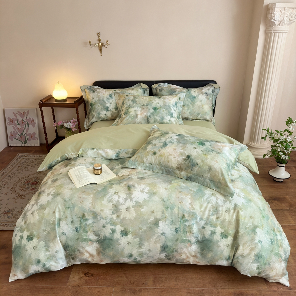 91家纺网 家纺一手货源 找家纺 （总）优彩 2026新款长绒棉数码印花精梳全棉纯棉四件套