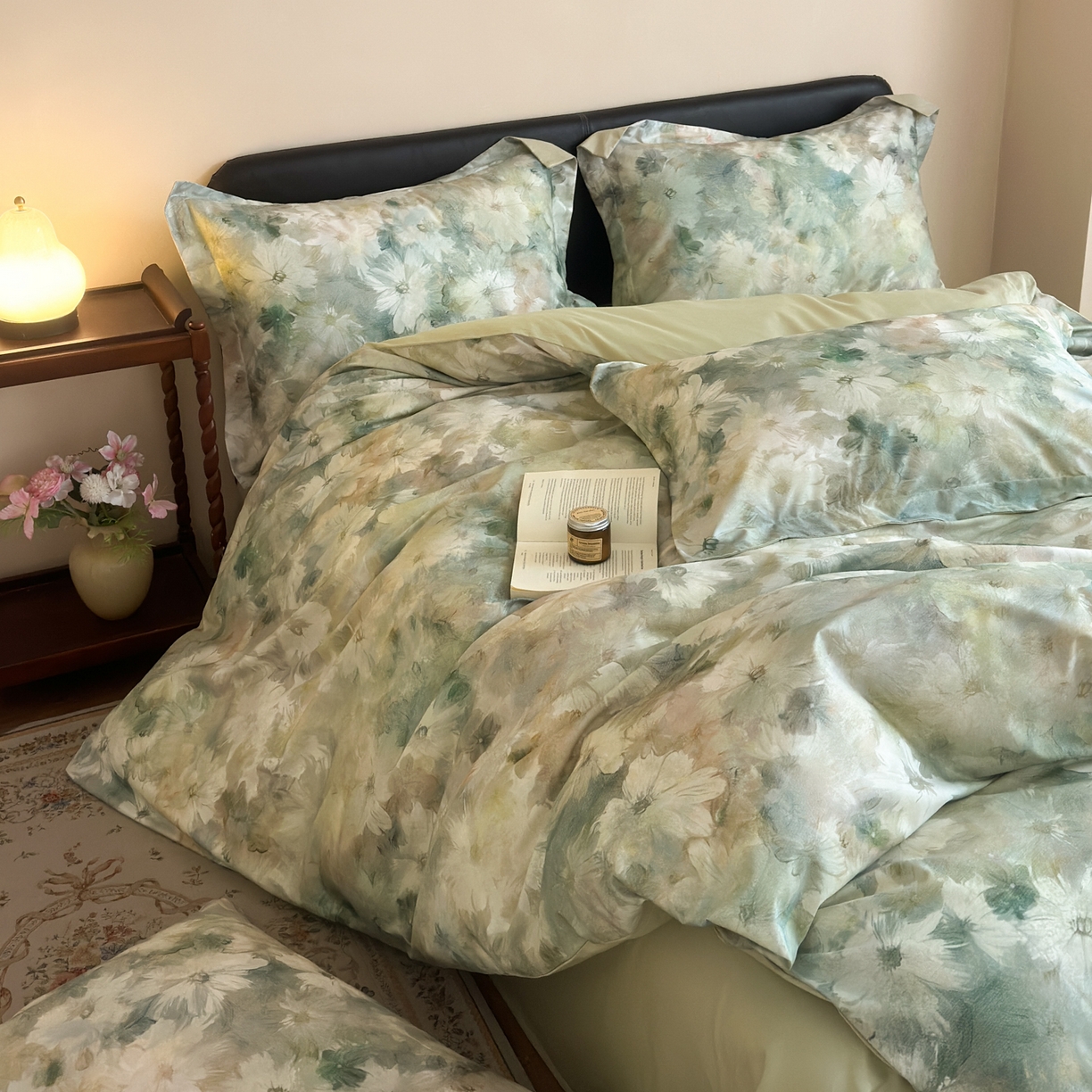 91家纺网 家纺一手货源 找家纺 （总）优彩 2026新款长绒棉数码印花精梳全棉纯棉四件套