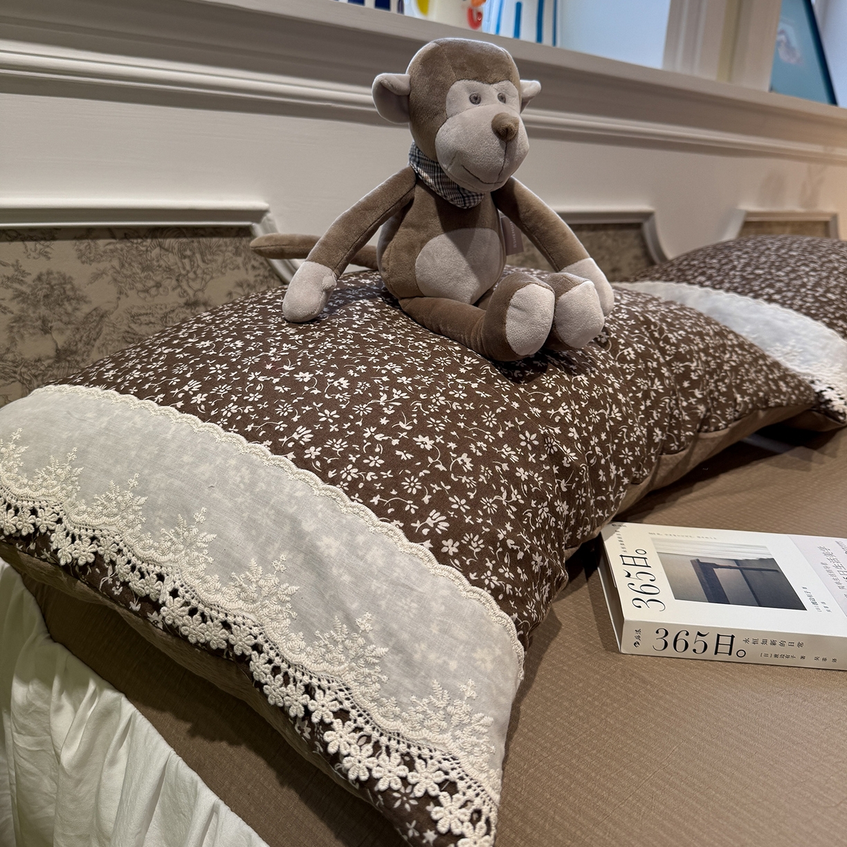 91家纺网 家纺一手货源 找家纺 盼季家纺 2026新款亲肤木棉法式复古蕾丝花边皱皱纱四件套 复古蕾丝花边-赫拉花园