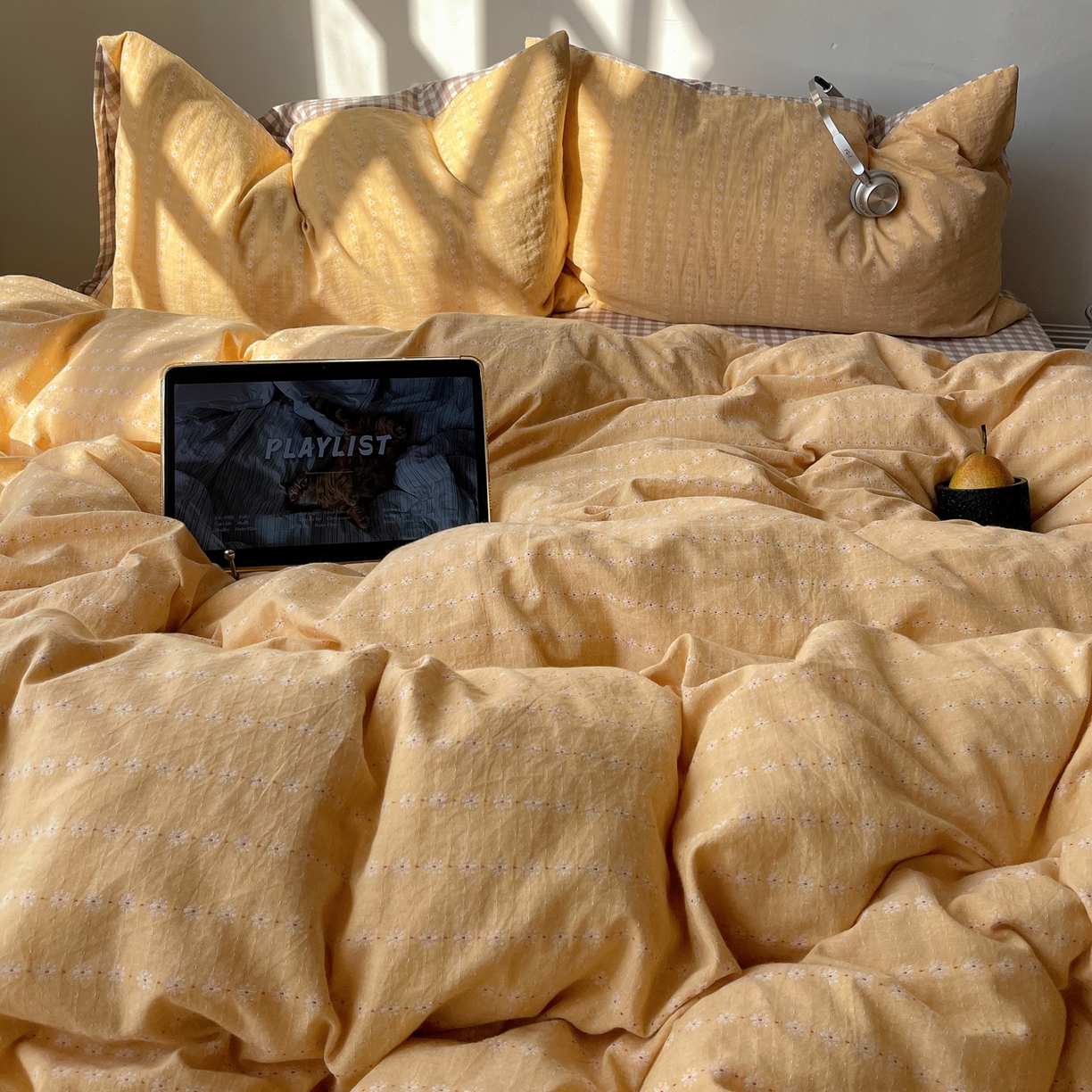 91家纺网 家纺一手货源 找家纺 （总）盼季家纺 2026新款亲肤水洗棉四件套-简单款