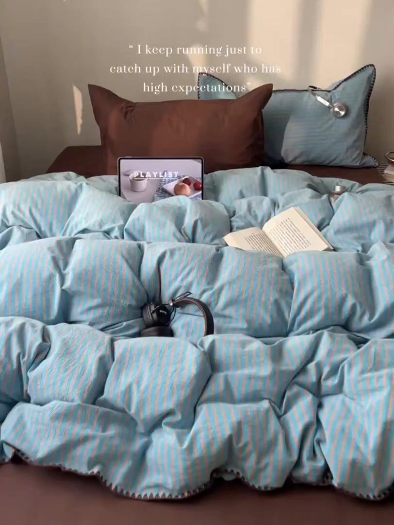 91家纺网 家纺一手货源 找家纺 （总）瑞莱 2026年新款全棉纯棉水洗棉贝壳边四件套