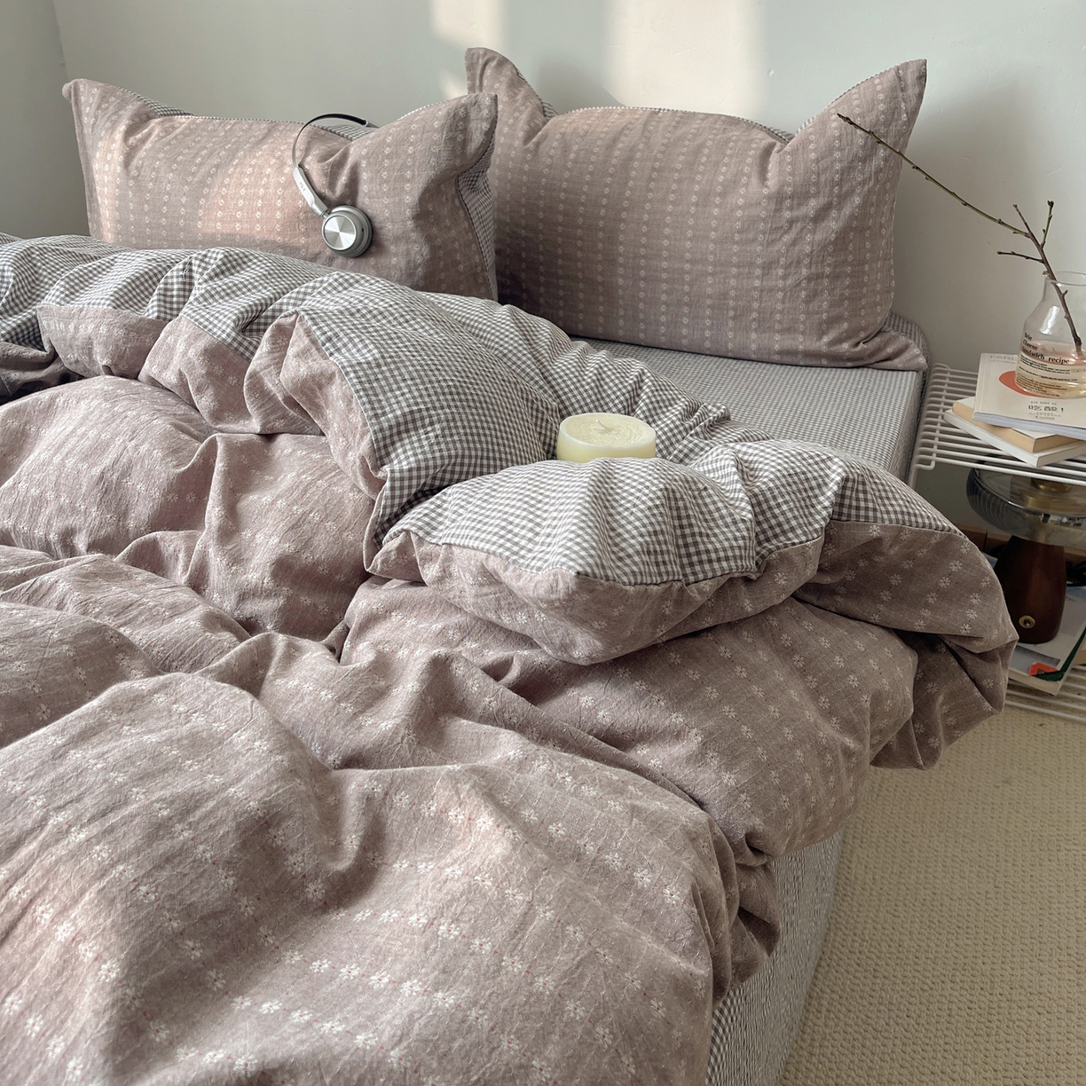 91家纺网 家纺一手货源 找家纺 （总）盼季家纺 2026新款亲肤水洗棉四件套-简单款