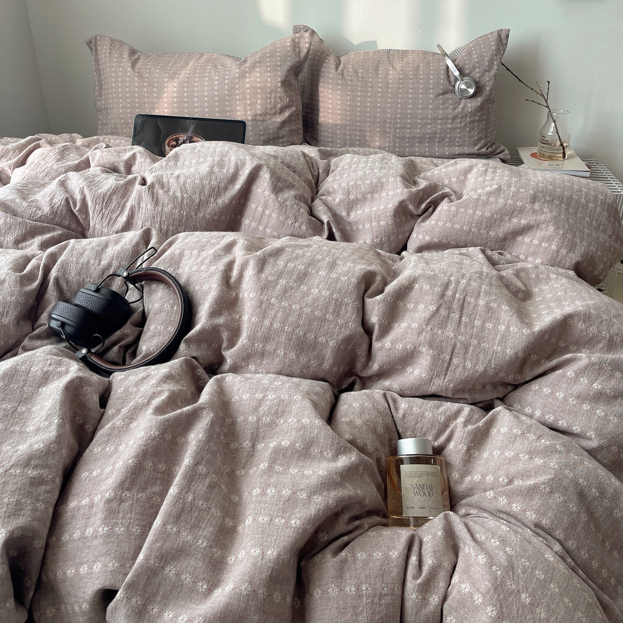 91家纺网 家纺一手货源 找家纺 盼季家纺 2026新款亲肤水洗棉四件套-简单款 简单款-阿尔曼灰