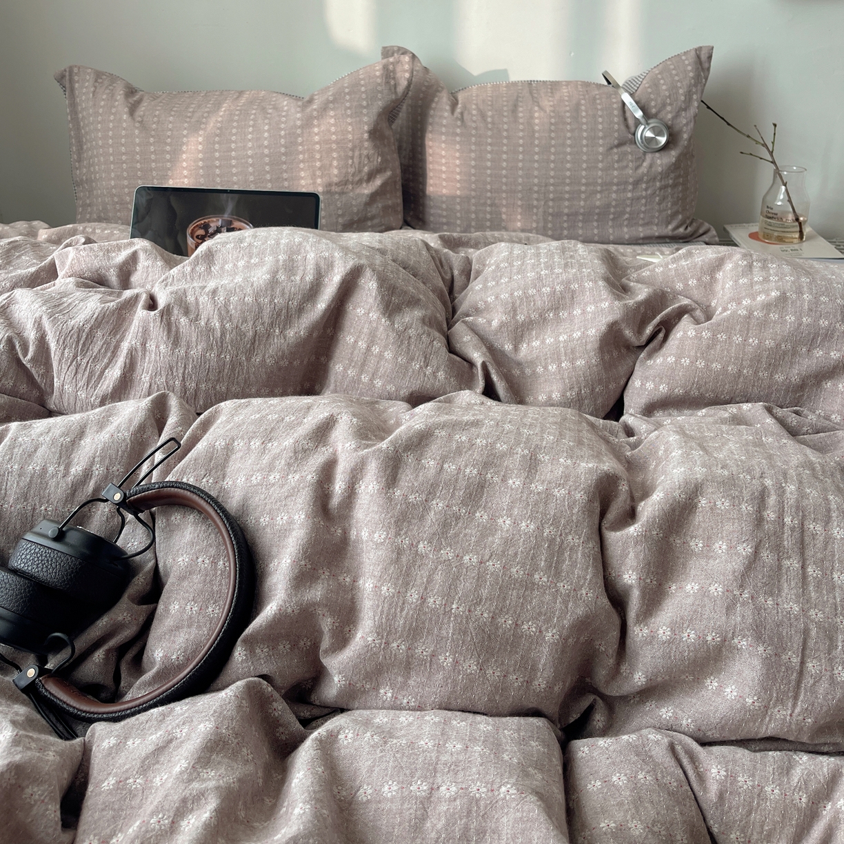 91家纺网 家纺一手货源 找家纺 盼季家纺 2026新款亲肤水洗棉四件套-简单款 简单款-阿尔曼灰