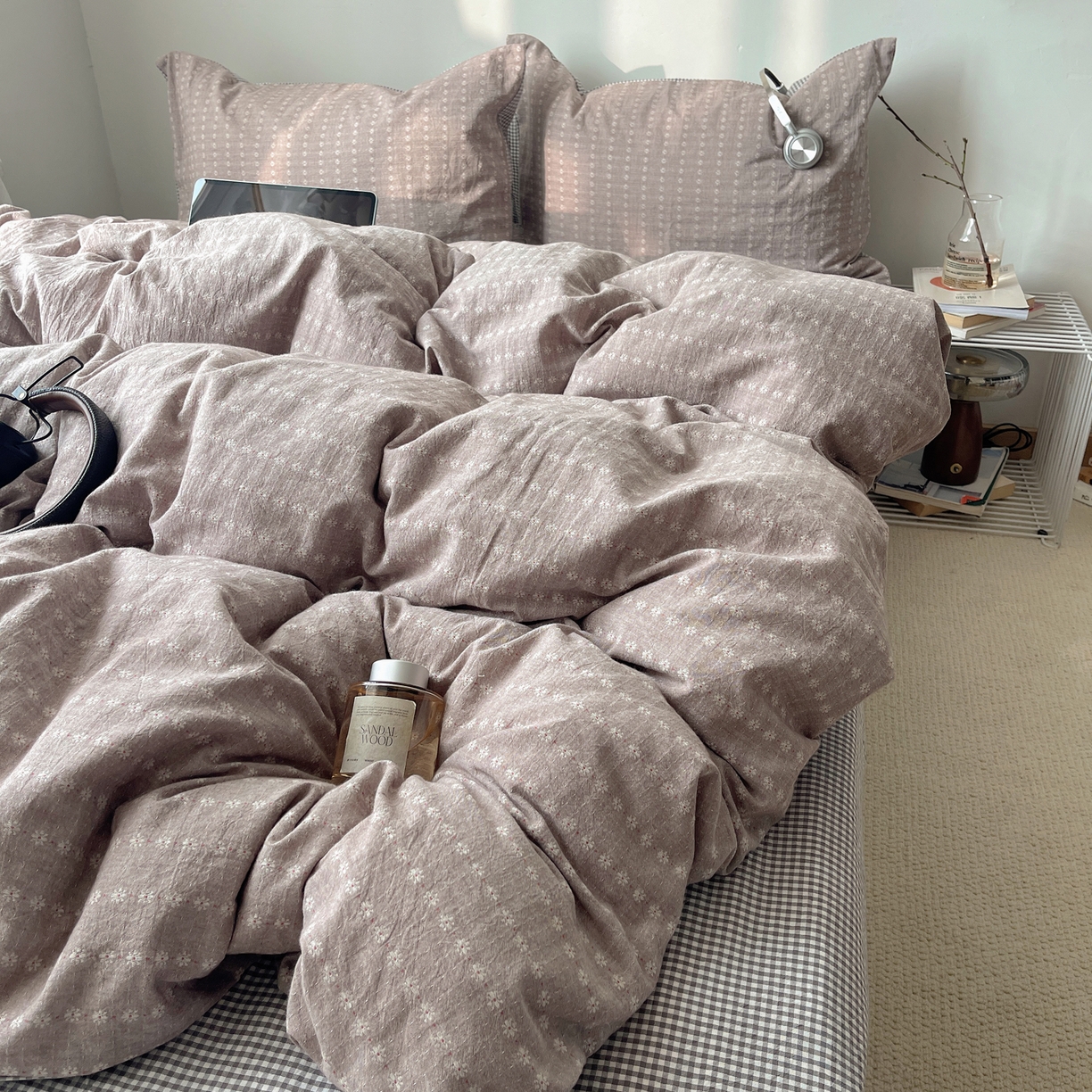 91家纺网 家纺一手货源 找家纺 盼季家纺 2026新款亲肤水洗棉四件套-简单款 简单款-阿尔曼灰