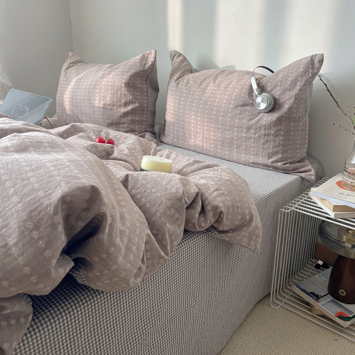 91家纺网 家纺一手货源 找家纺 盼季家纺 2026新款亲肤水洗棉四件套-简单款 简单款-阿尔曼灰