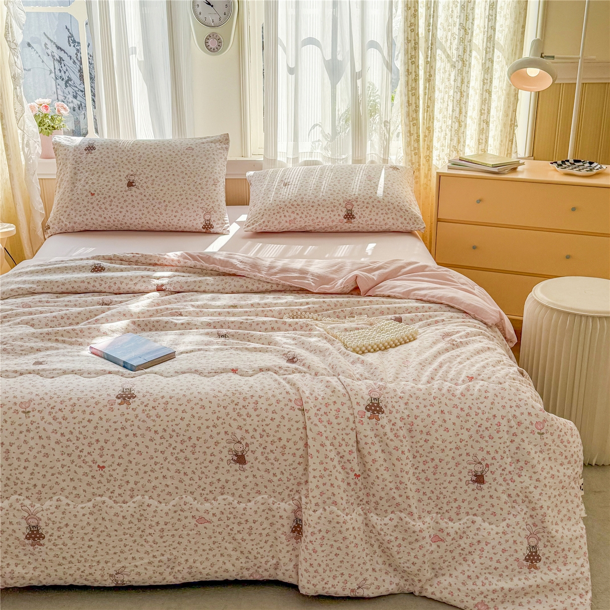 91家纺网 家纺一手货源 找家纺 （总）艺菲阁家纺 2026新款云感双层纱夏被夏凉被空调被