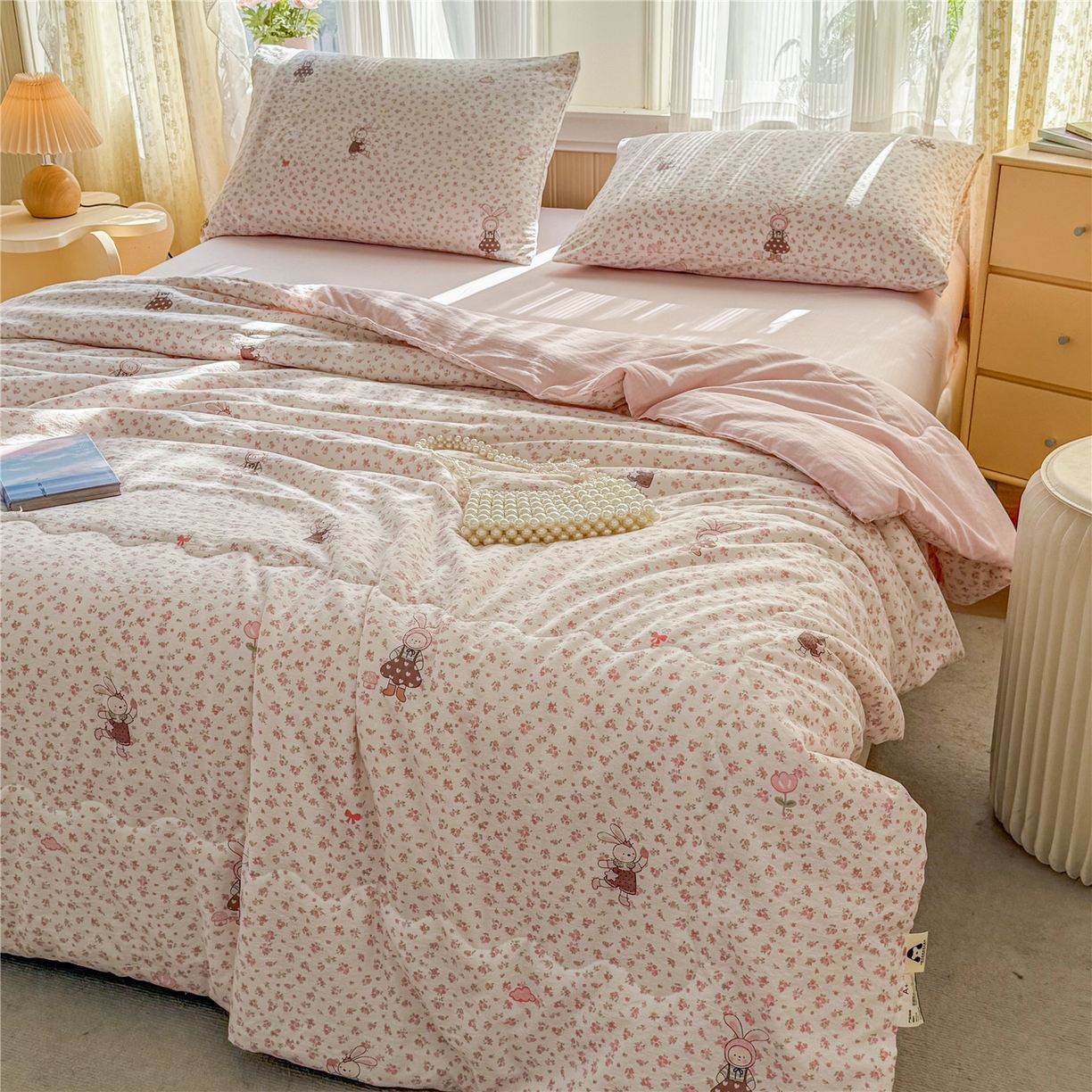 91家纺网 家纺一手货源 找家纺 （总）艺菲阁家纺 2026新款云感双层纱夏被夏凉被空调被