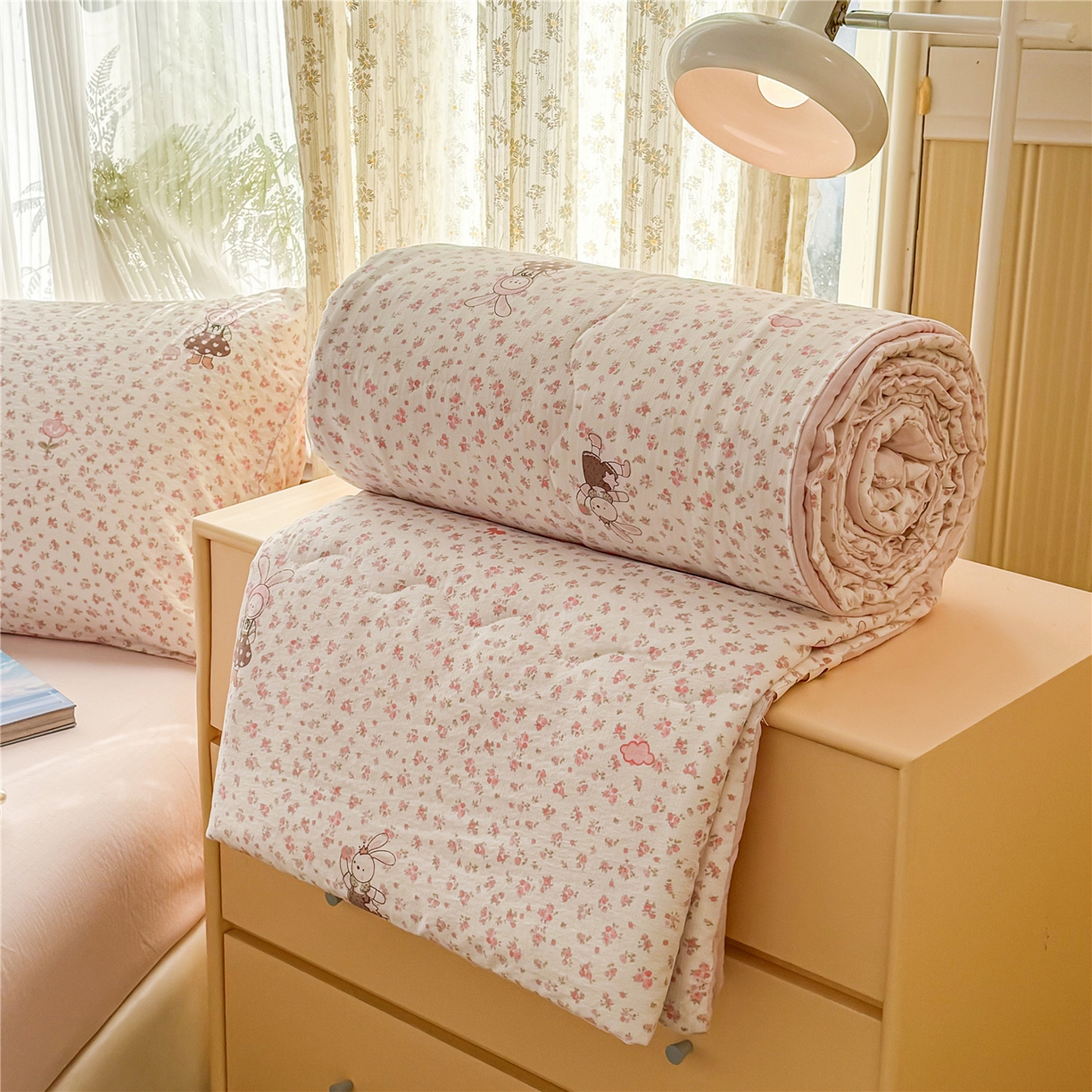 91家纺网 家纺一手货源 找家纺 （总）艺菲阁家纺 2026新款云感双层纱夏被夏凉被空调被